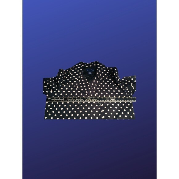 CHARTER CLUB Double-Breast Raincoat/Trench, BLACK/WHITE POLKA DOT, Size M, NWOT - Picture 4 of 9
